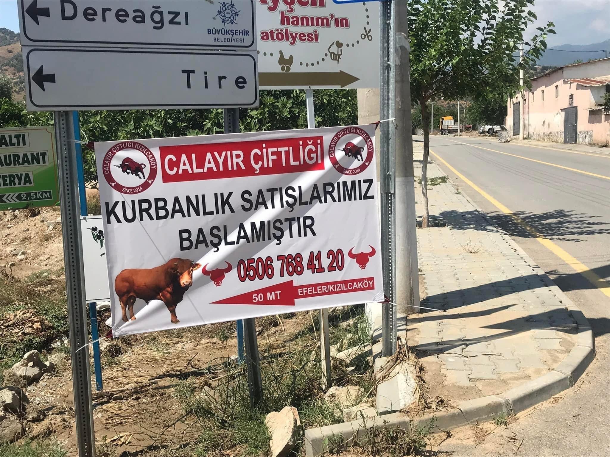 Calayır Çiftliği’nin pankartına çirkin saldırı