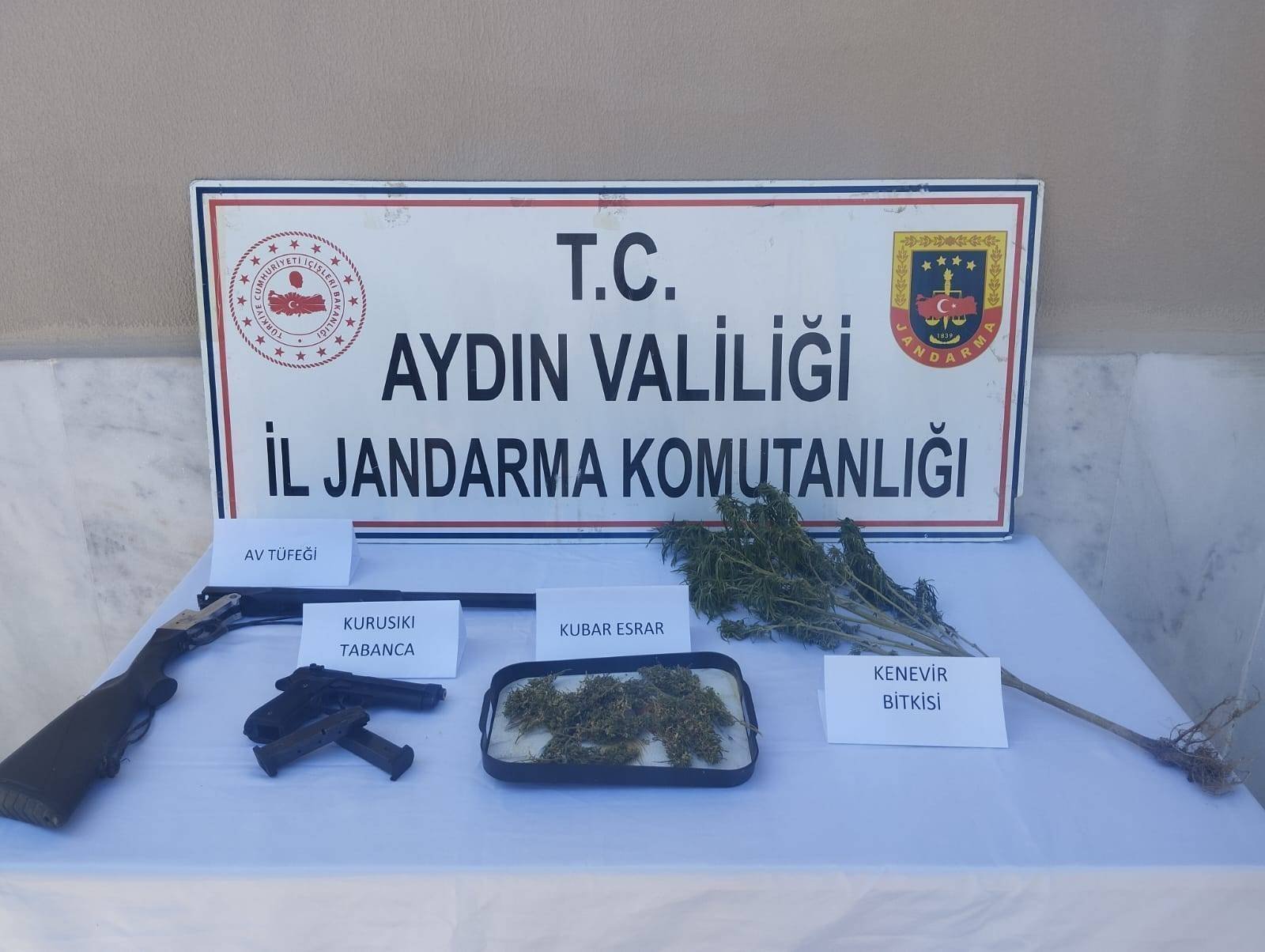 Çine’de uyuşturucu ve ruhsatsız silah operasyonu