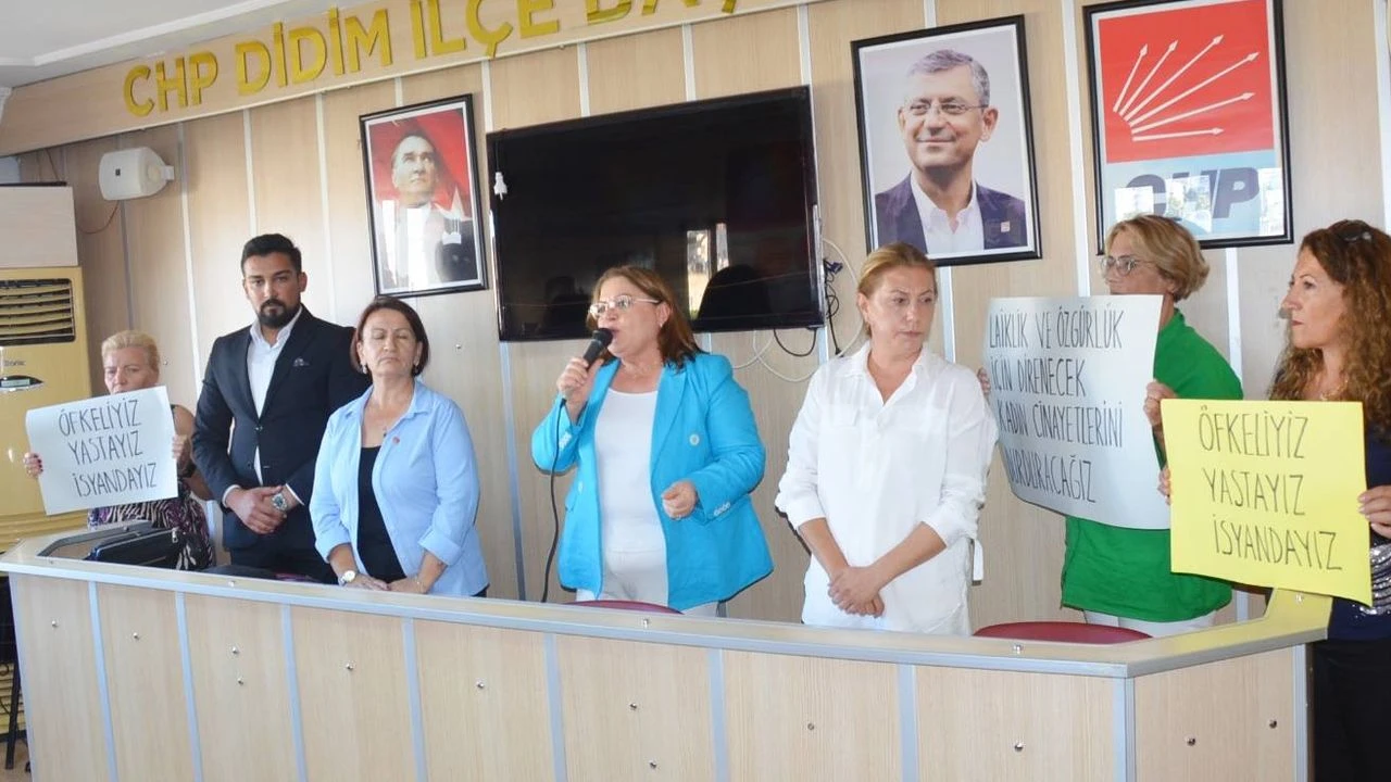 CHP Didim kadın kolları Aygan’ın öldürülmesine tepki gösterdi