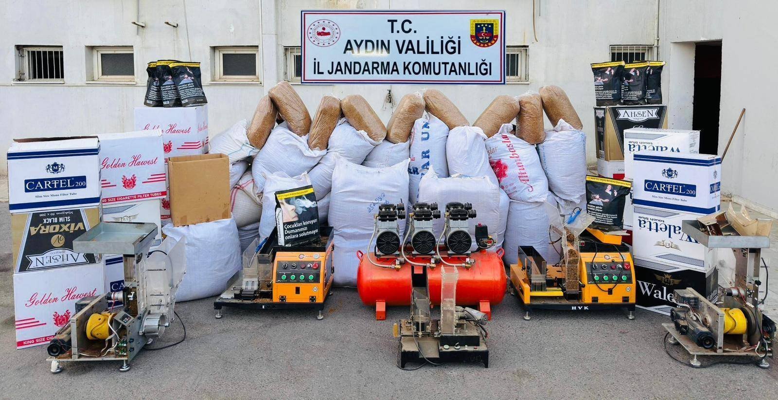 Aydın’da 2 milyonluk kaçak sigara ele geçirildi