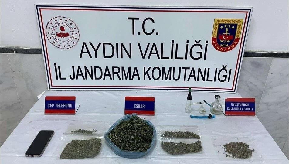 Aydın jandarması 6 buçuk kilo uyuşturucu ele geçirdi
