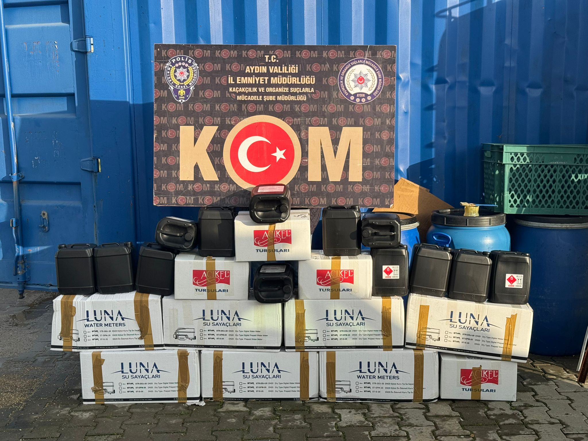 Aydın’da 220 litre etil alkol ele geçirildi