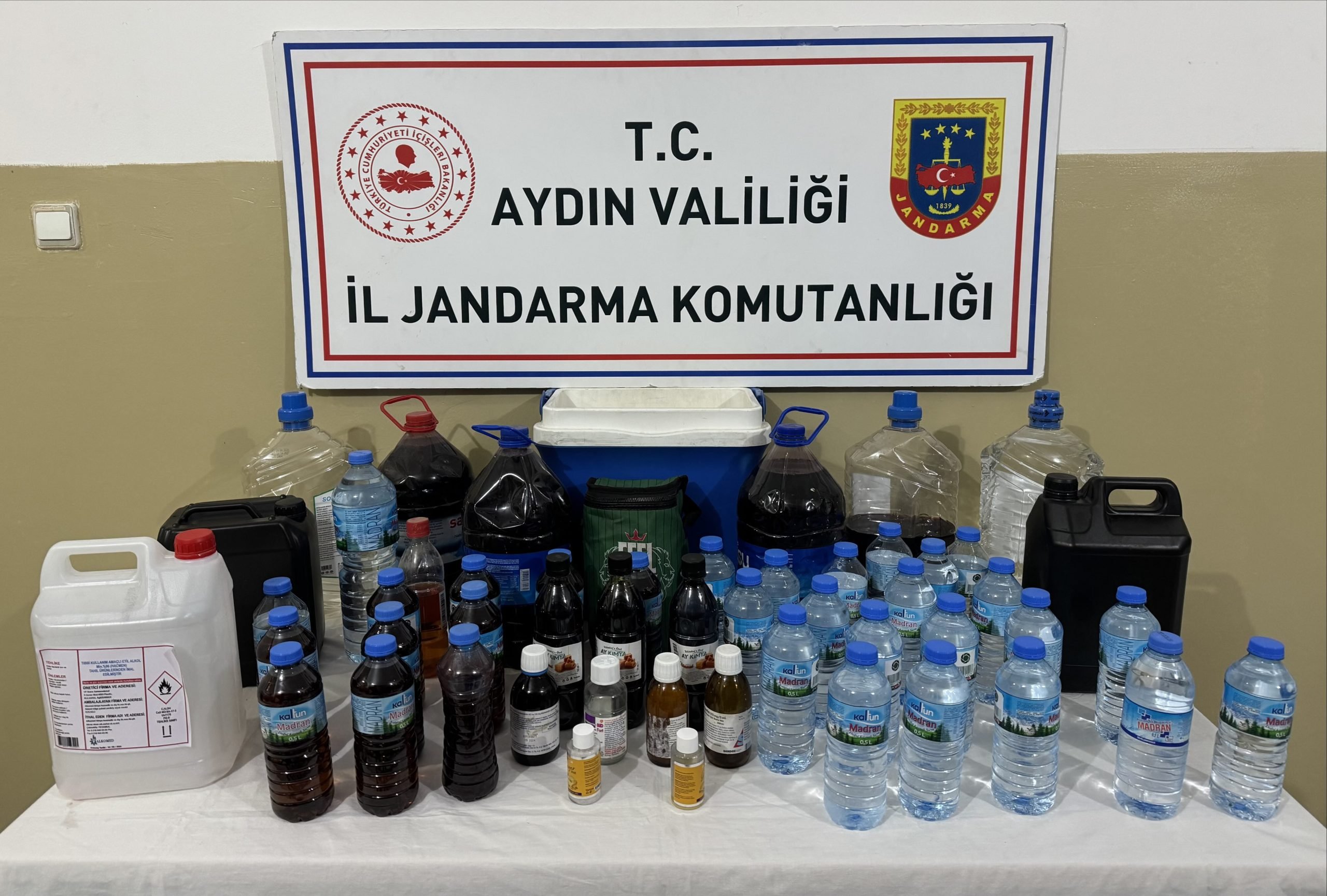 Aydın’da sahte içki imalathanesine baskın