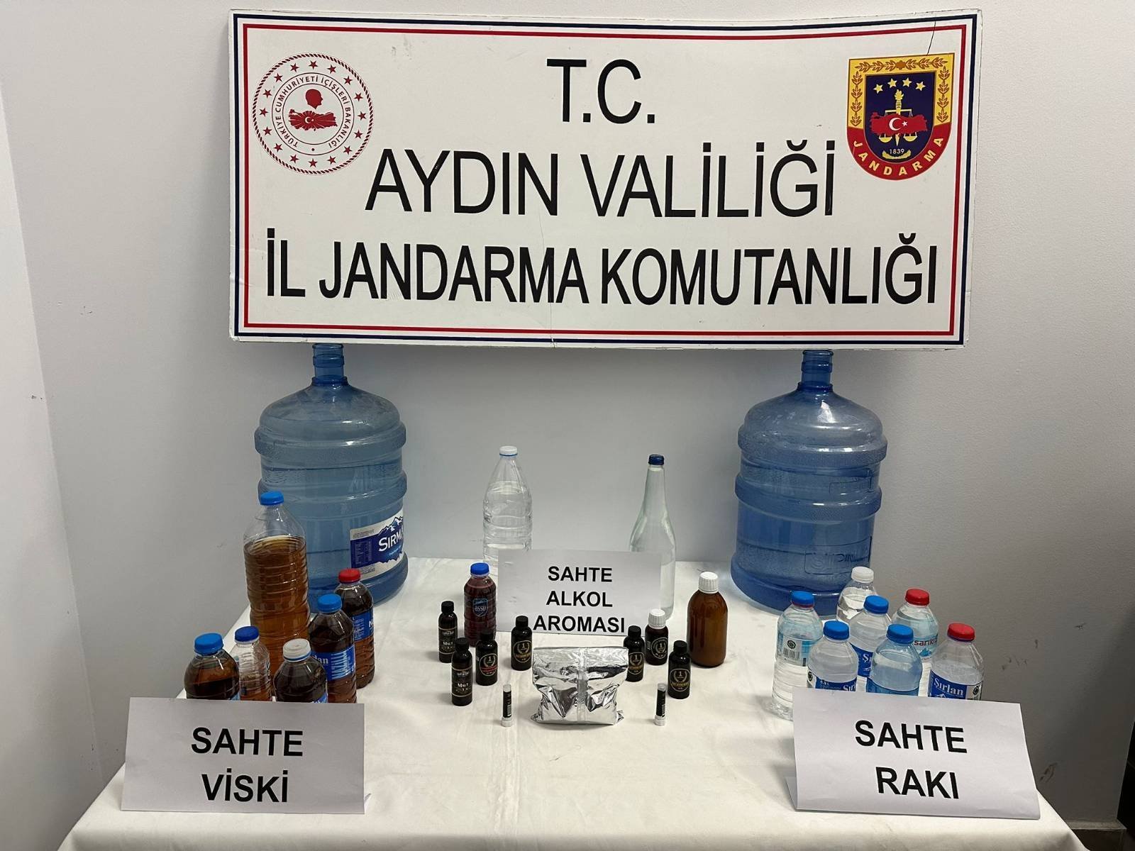 Aydın’da sahte içki imalathanesine baskın