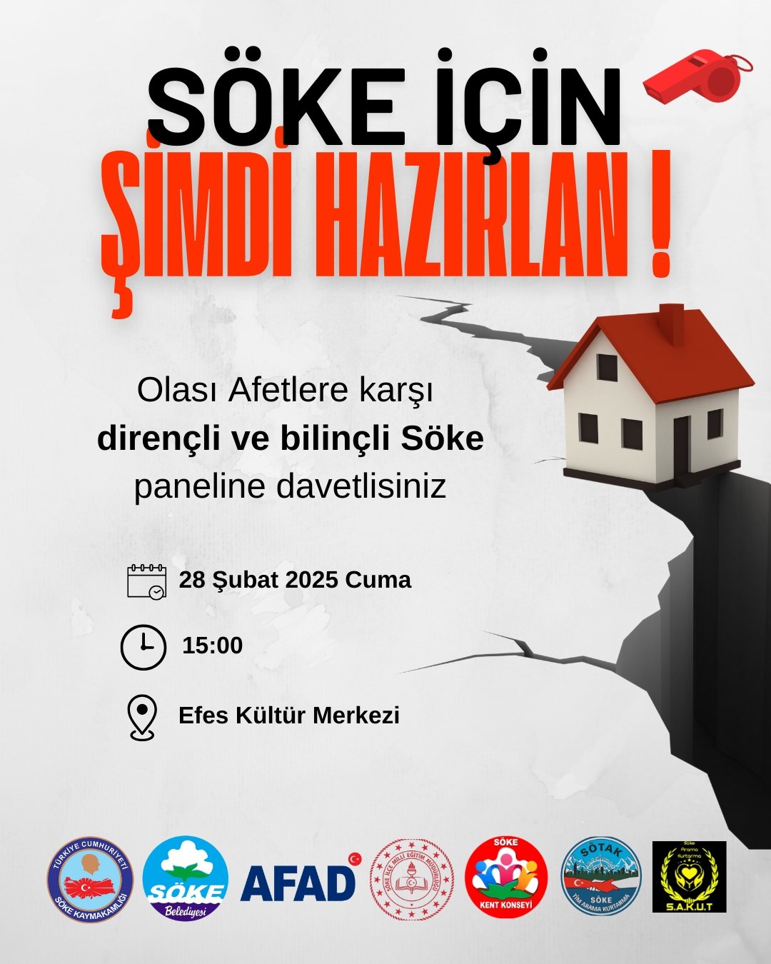 Söke’de Afet konulu panel yapılıyor