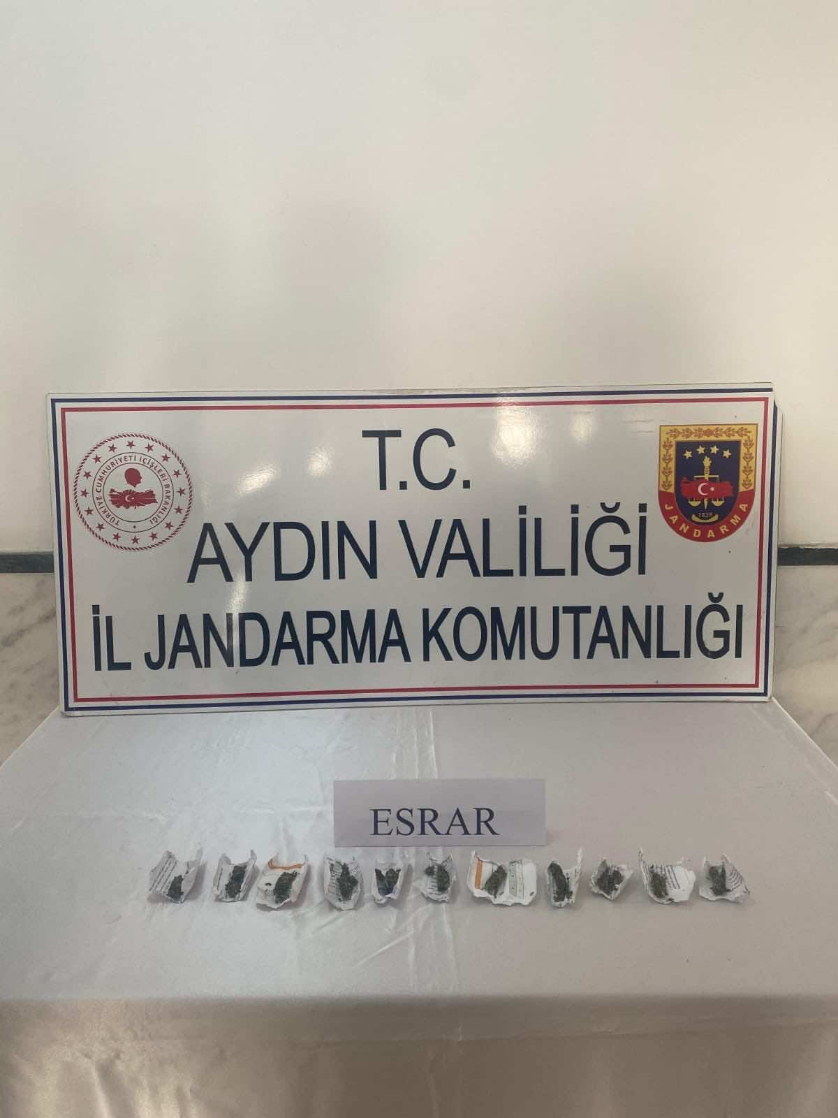 Uyuşturucuyu narkotik köpekleri buldu