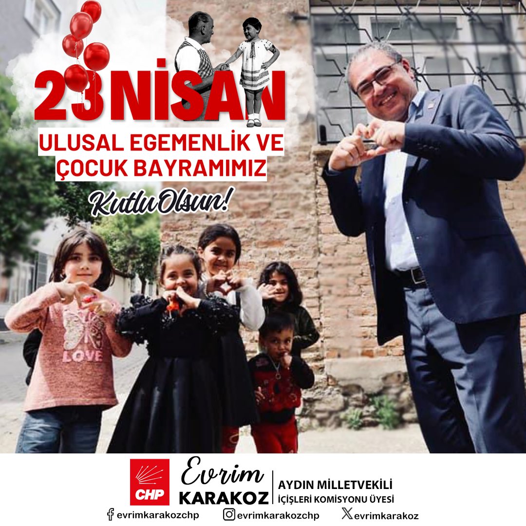 CHP’li Karakoz TBMM’nin 105. Yılını ve ulusal egemenlik ve çocuk bayramını kutladı