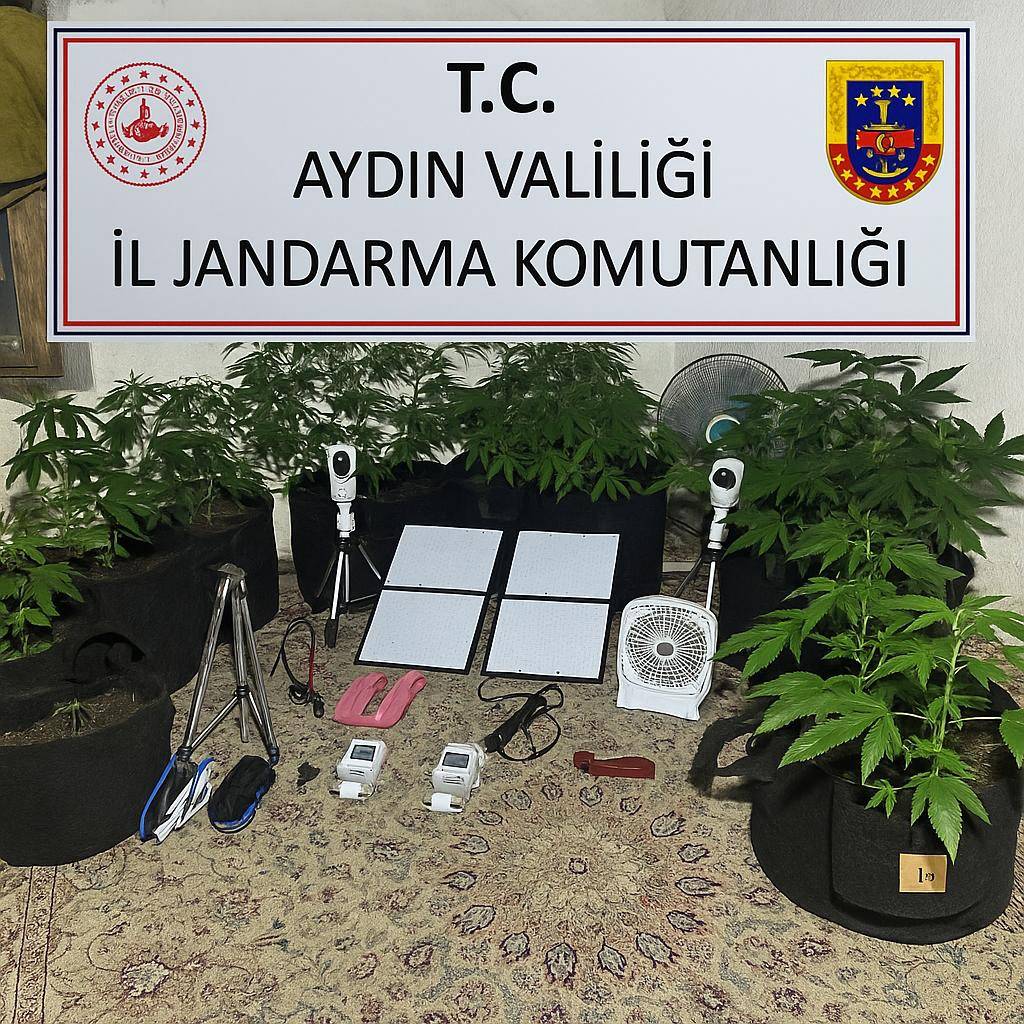 Aydın’daki uyuşturucu serasını Kıbrıs’tan yönetmiş