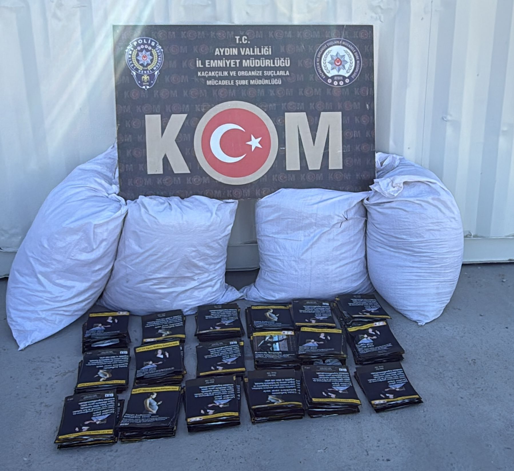Aydın’da ruhsatsız iş yerine kaçak ürün operasyonu