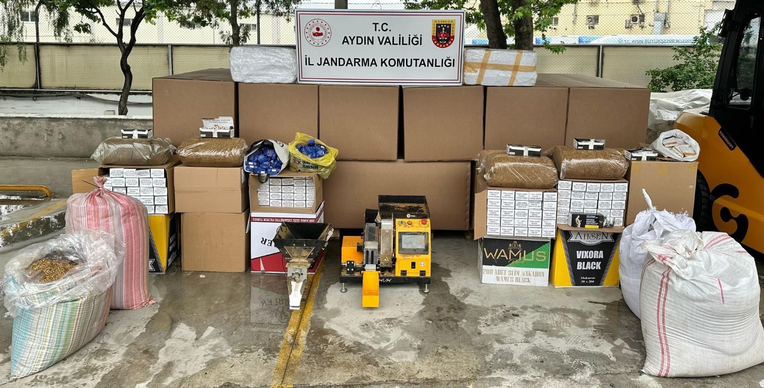 Aydın’da kaçak sigara imalathanesine baskın