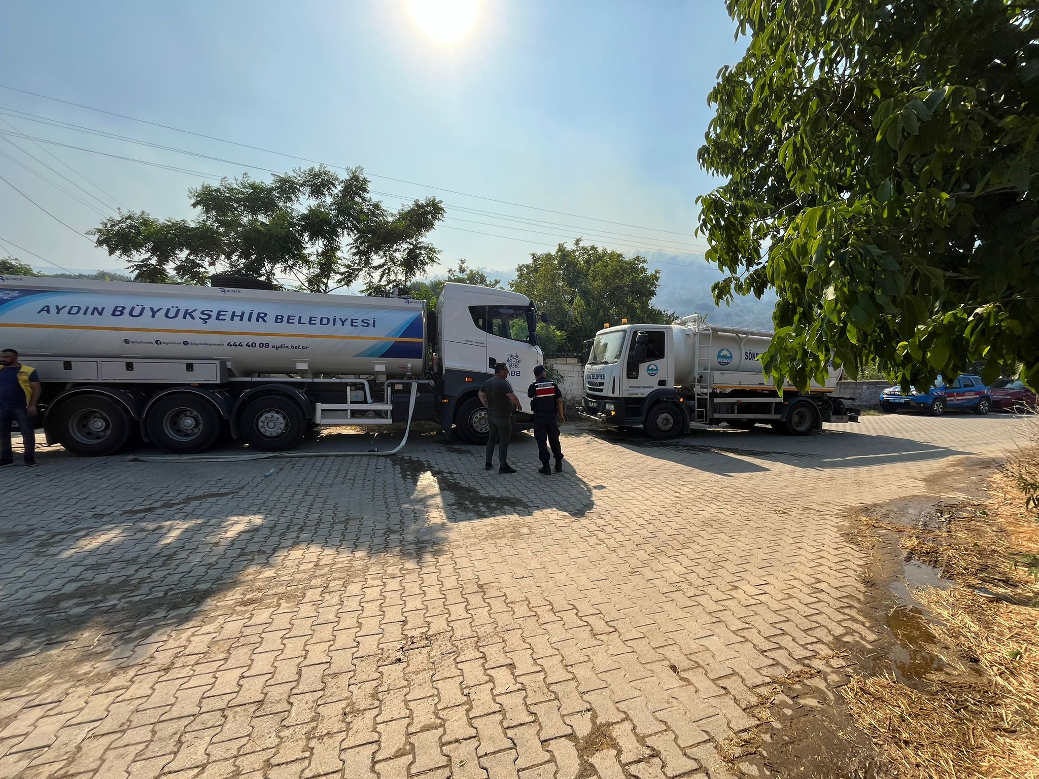 Söke Belediyesi’nden yangın söndürme çalışmalarına destek