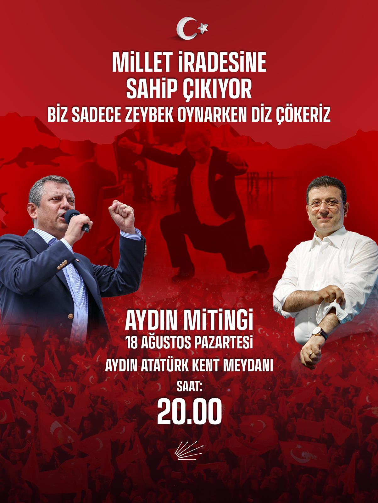Aydın’da büyük CHP mitingi