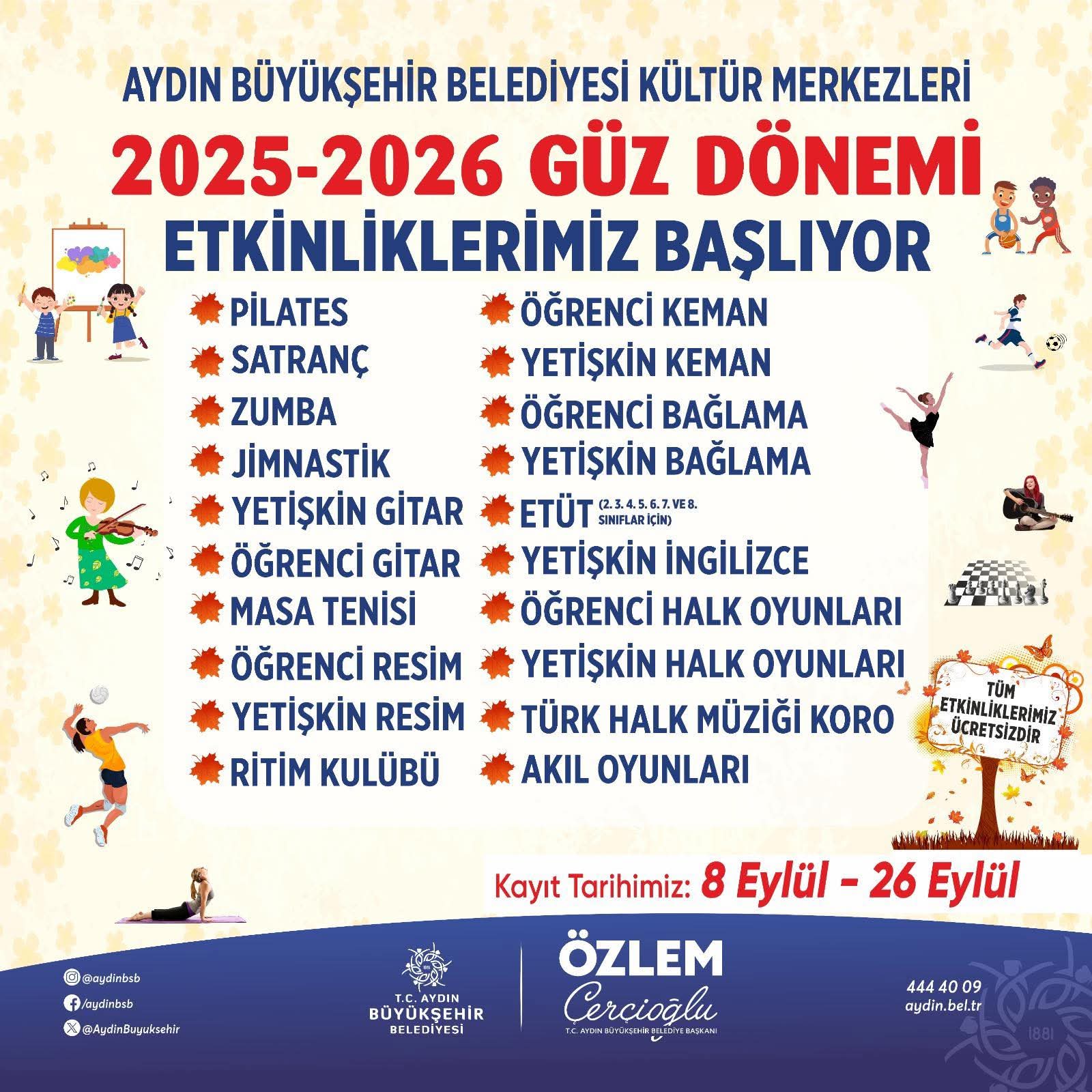 Başkan Çerçioğlu Aydınlıları spor, sanat ve eğitimle buluşturuyor