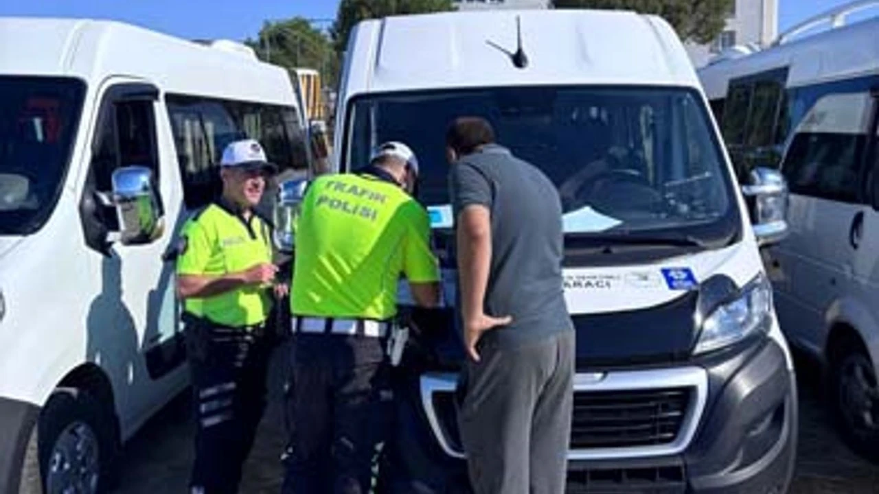 Çine’de okul servis araçlarına sıkı denetim