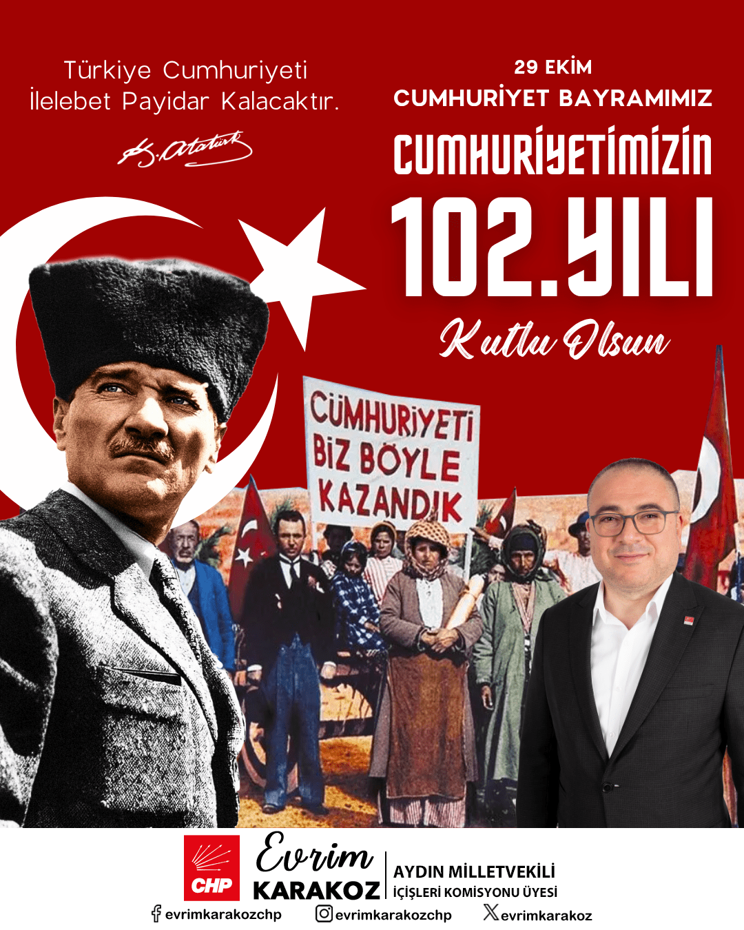 CHP’li Evrim Karakoz:“Kurtuluş reçetesi, Cumhuriyet ve kazanımlardır”