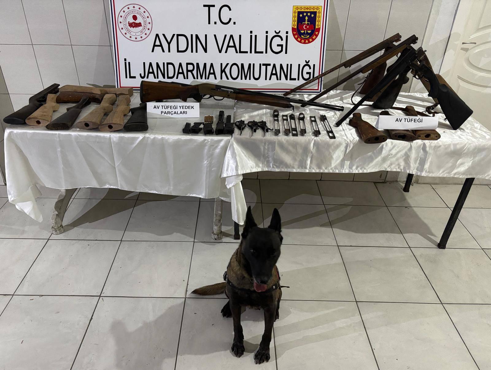 Aydın’da evden cephanelik çıktı