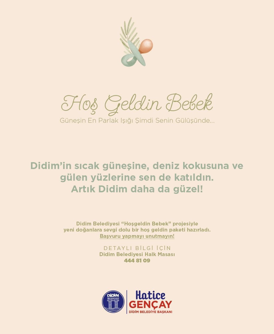 Didim’de “Hoş geldin bebek” projesi tüm hızıyla sürüyor