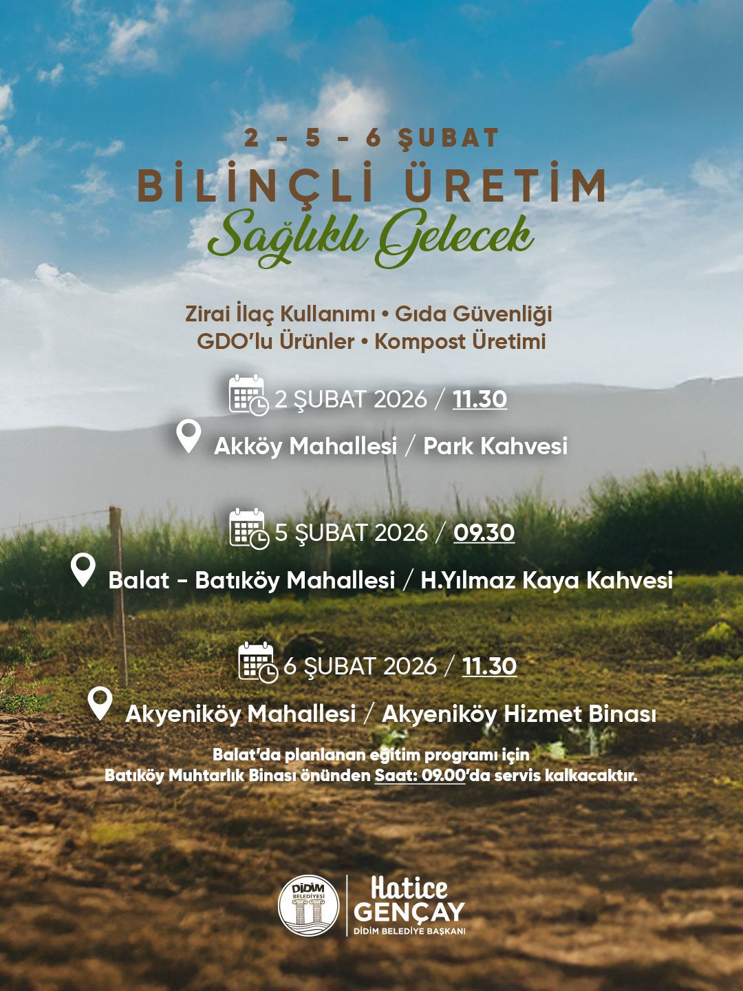 Didim’de üreticilere yöenlik bilinçli eğitim üretimi başlıyor