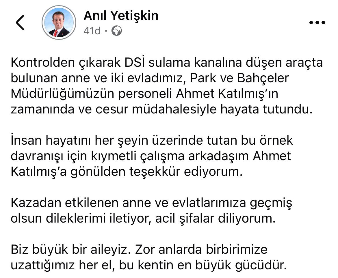 Başkan Anıl Yetişkin’den kahraman ekibe tebrik