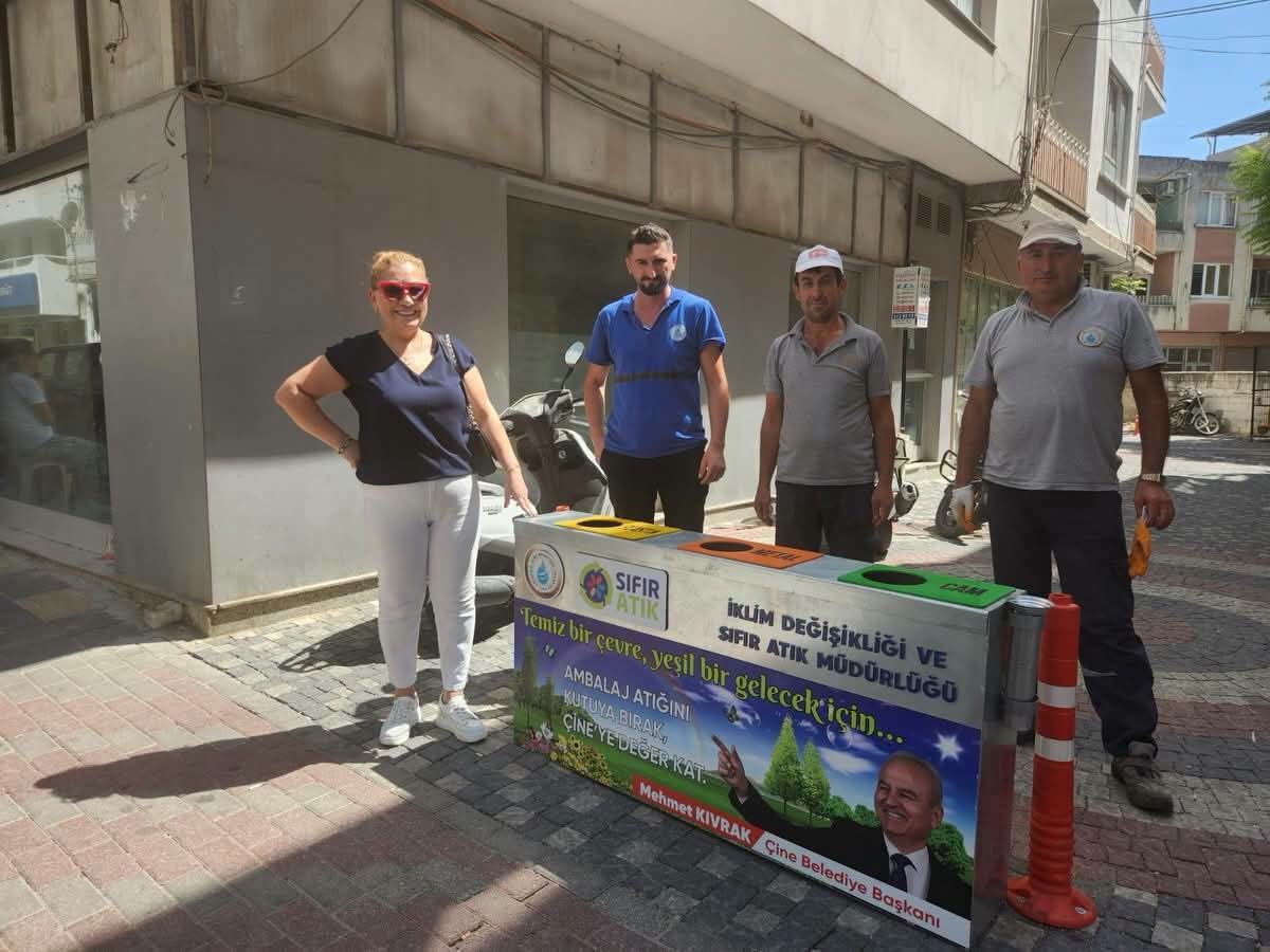 Çine’de ambalaj atıkları için yeni geri dönüşüm kumbaraları hizmete girdi