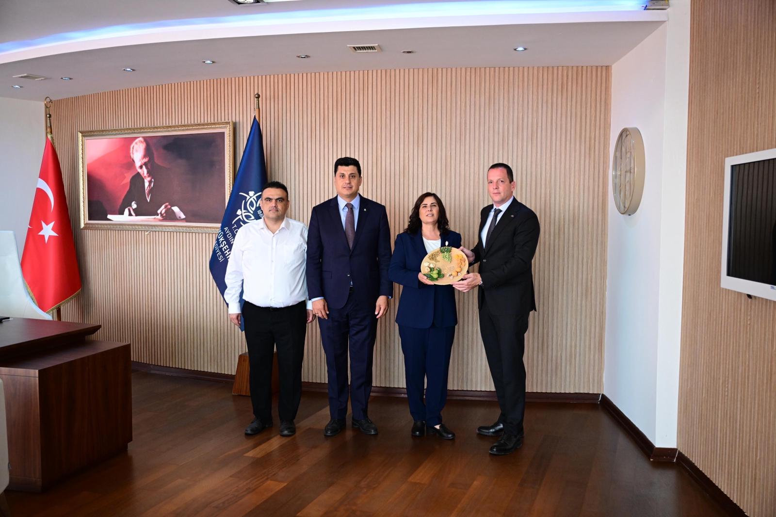 Başkan Çerçioğlu’na Aydın Sanayi Odası, Ege Kuru Meyve ve Mamulleri İhracatçıları Birliği ve Nazilli Ticaret Borsası’ndan ziyaret