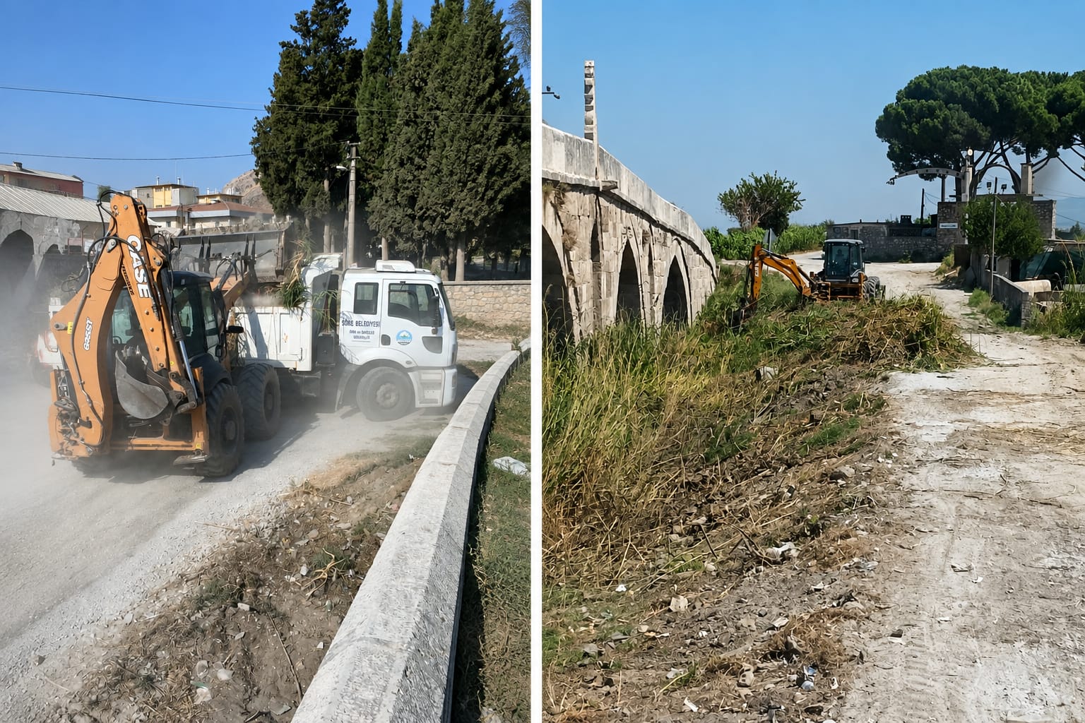 Söke’nin Tarihi Ramazanpaşa Kemerli Köprüsü’nde Kapsamlı Temizlik