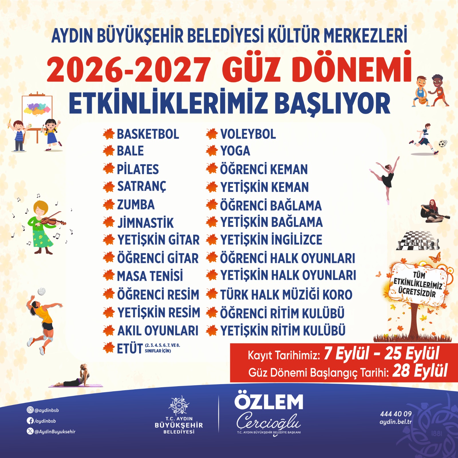Başkan Çerçioğlu Aydınlıları spor, sanat ve eğitimle buluşturuyor