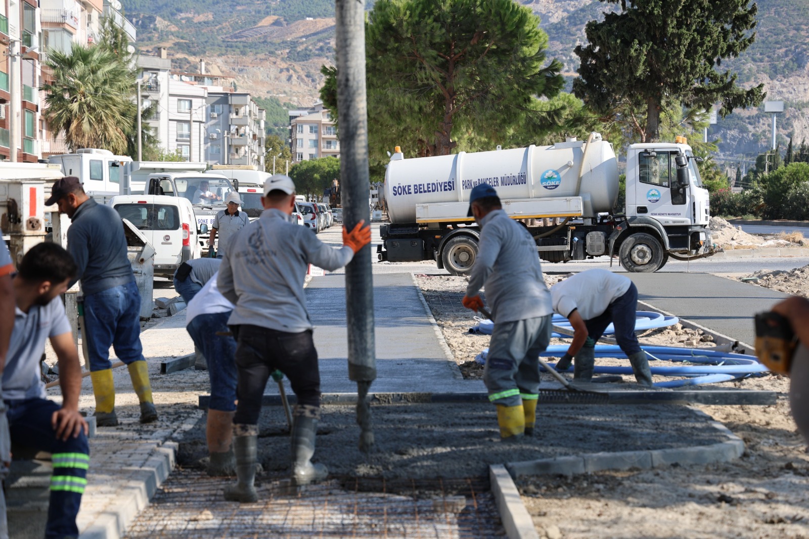 Söke’de bisiklet ve yürüyüş yolu projesi adım adım ilerliyor
