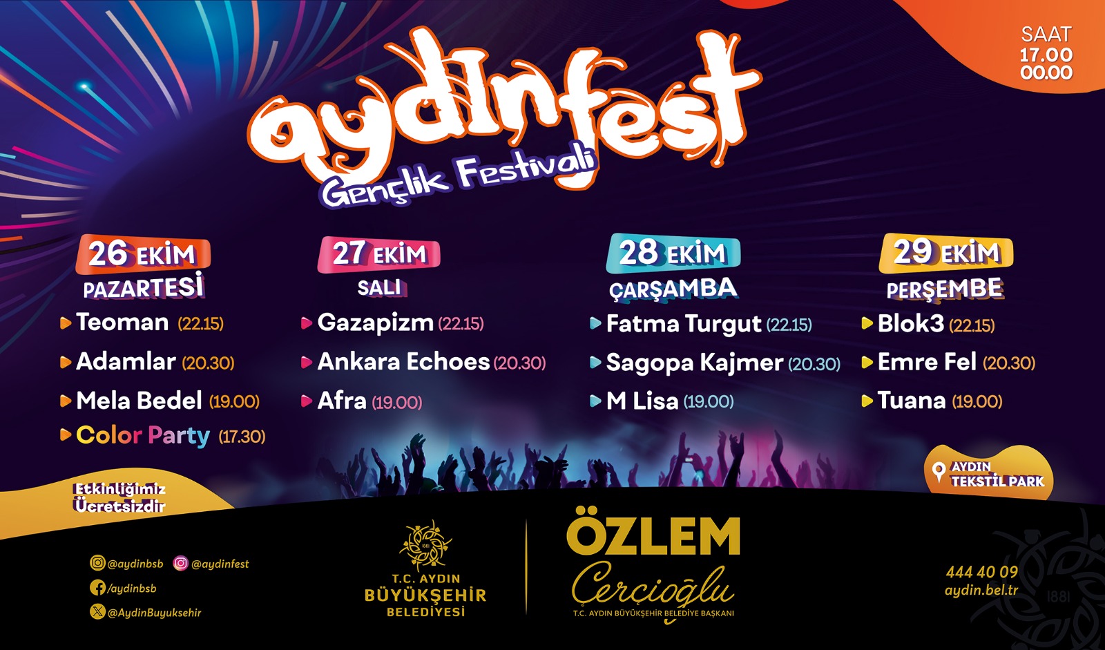 Aydınfest için geri sayım başladı: Başkan Çerçioğlu tüm vatandaşları festivale davet etti